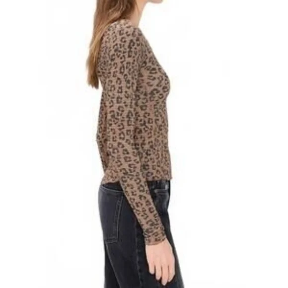 NEW FREE PEOPLE going places printed cardigan in Animal Print XL Stretch Snaps❣ - Picture 5 of 11